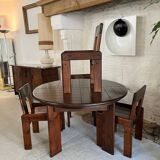 Silvio Coppola Table and 4 Chairs Set 1970