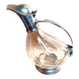 Crystal and pewter carafe