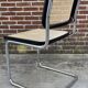 Cesca chair b32 model in blak and wood by Marcel Breuer