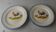 Pair of plates with rooster decor, Cocorico, in ceramic by Saint Clément