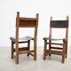 Ensemble de quatre chaises de salle à manger espagnoles