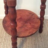 Scandinavian plant holder in solid wood turned from the 60s and 70s