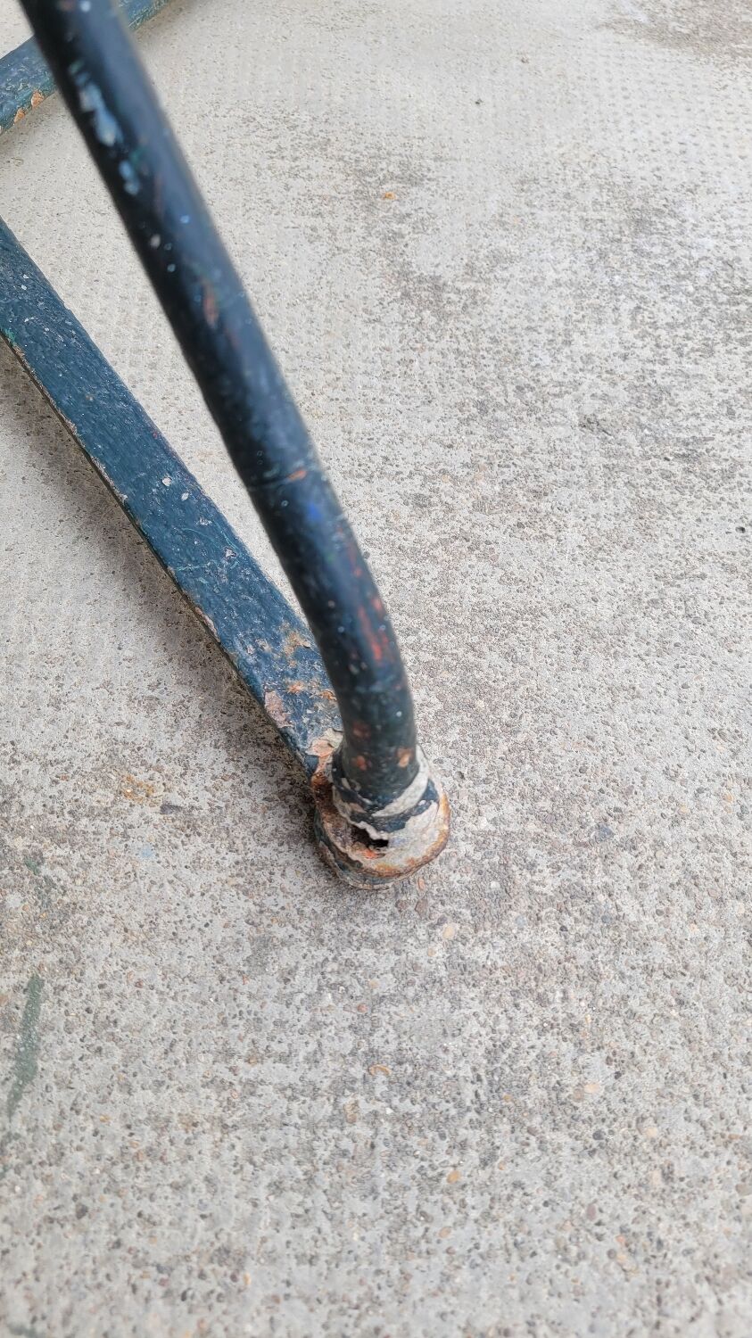 Parisian bistro pedestal table in antique marble