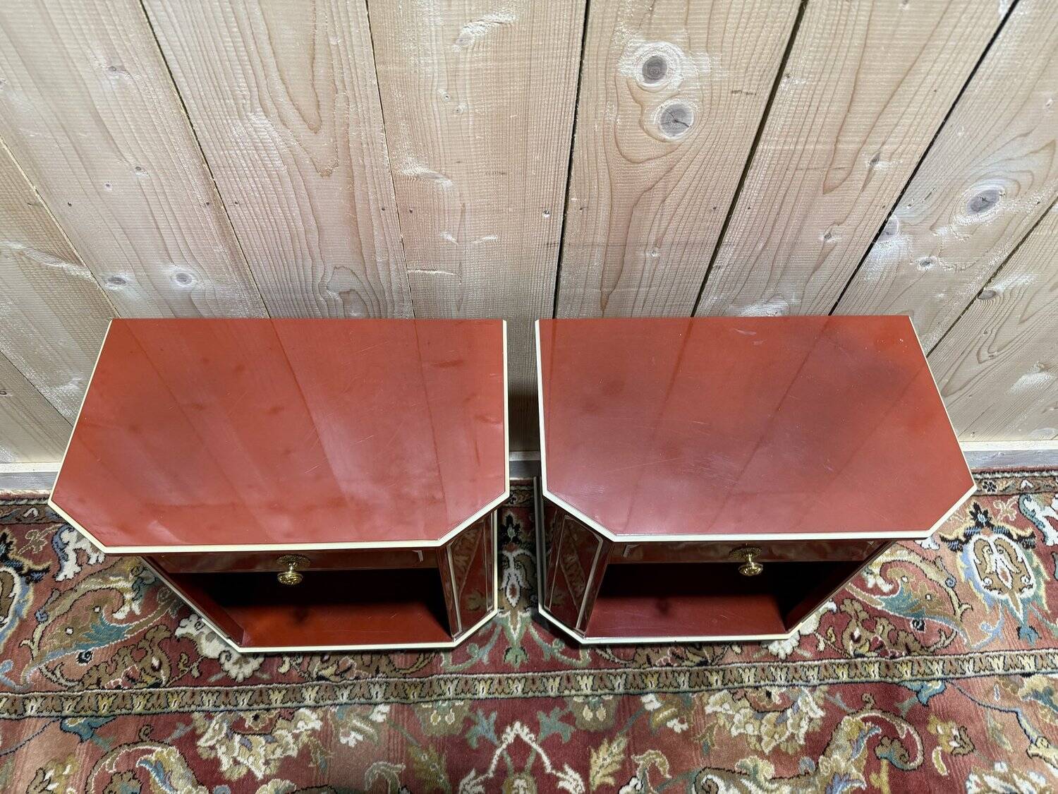 Paire de tables de chevets 1970 "Maurice Hirsch"