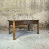 Vintage farmhouse coffee table made of solid wood.