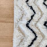 Berber rug ZigZag white and black 105x170 cm