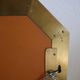 Modernist brass and glass console table & mirror. 1970s