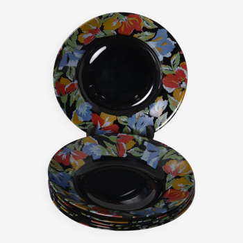 Arcoroc black soup plates