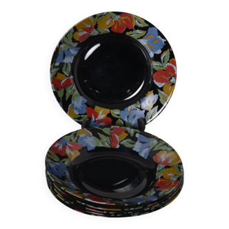 Arcoroc black soup plates