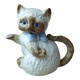 Théière chat en céramique fabriquée au Japon vintage