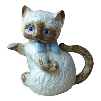 Théière chat en céramique fabriquée au Japon vintage