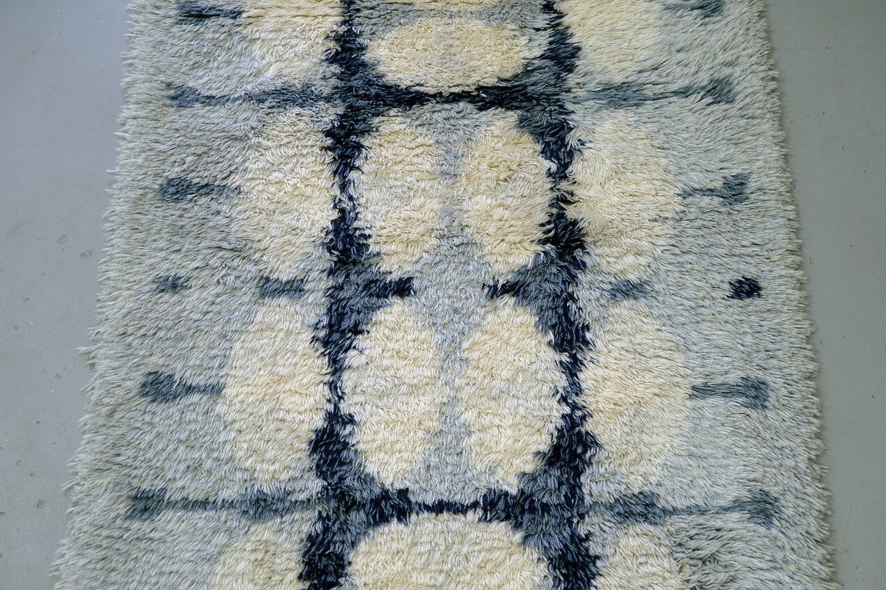 Tapis Rya scandinave fait à la main, années 1960, 152x105 cm