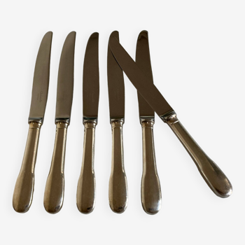 Set of 6 Cluny Vieux Paris Christofle knives 24.5cm