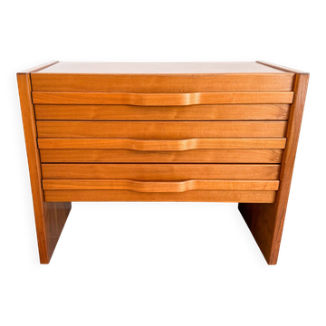 Elm commode from Maison Regain, vintage 70s.