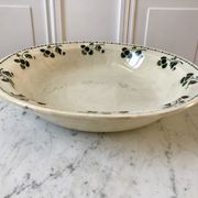 Hollow dish terre de fer badonviller model "cerisette" early twentieth century