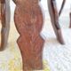 Paire de tabourets en bois - chevets brutalistes