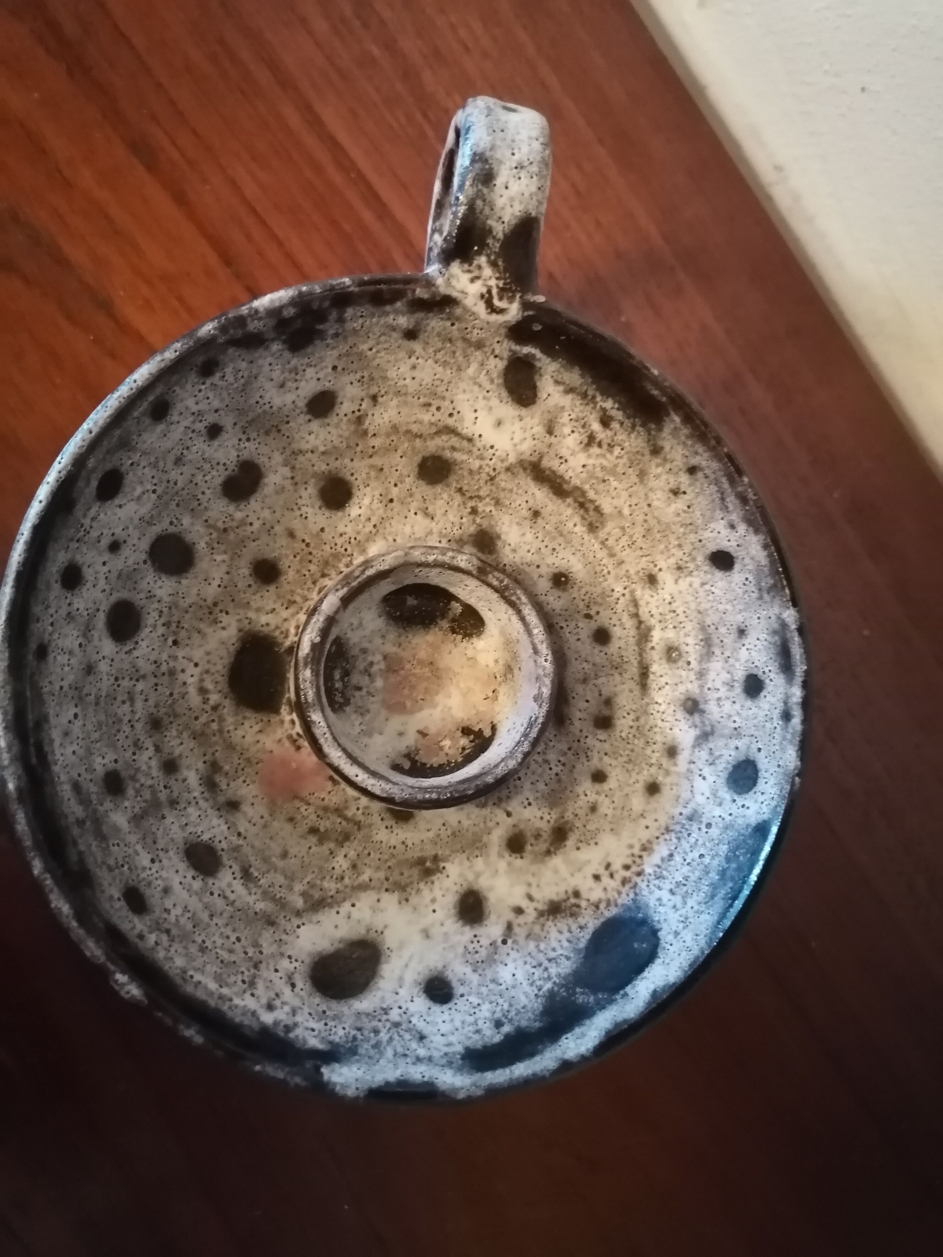 Candle holder fat lava 1960 style vallauris