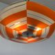 Mid-century design glass pendant by Napako, Czechoslovakia, 1970s.