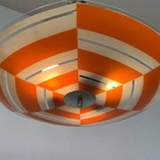 Mid-century design glass pendant by Napako, Czechoslovakia, 1970s.