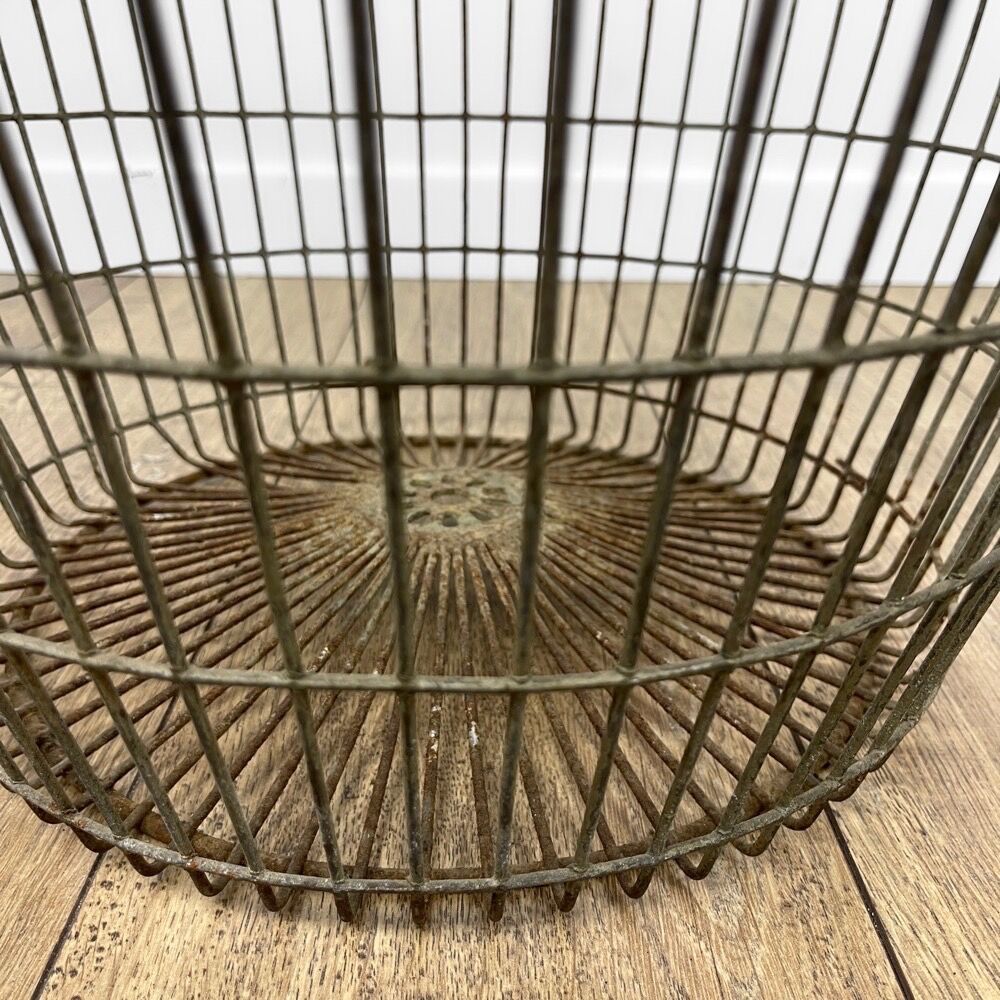 Old metal harvest basket