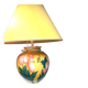Antique ceramic lamp signed Louis Drimmer – original shade