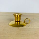 Vintage golden brass candle holder