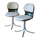 Paire de chaises pivotantes "Giroflex", design martin Stoll, 1975, modèle 7105