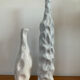 Duo de vases, soliflores vintage en céramique émaillée