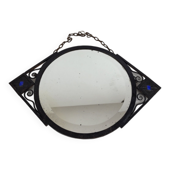 Art Deco wrought iron mirror