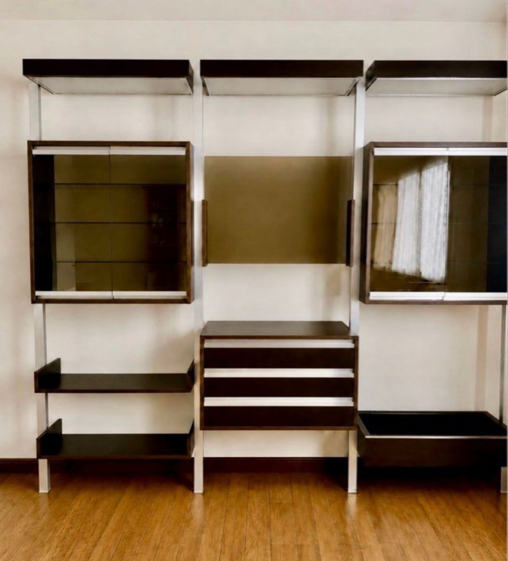 Bibliothèque murale modulable Michel Ducaroy pour Ligne Roset années70