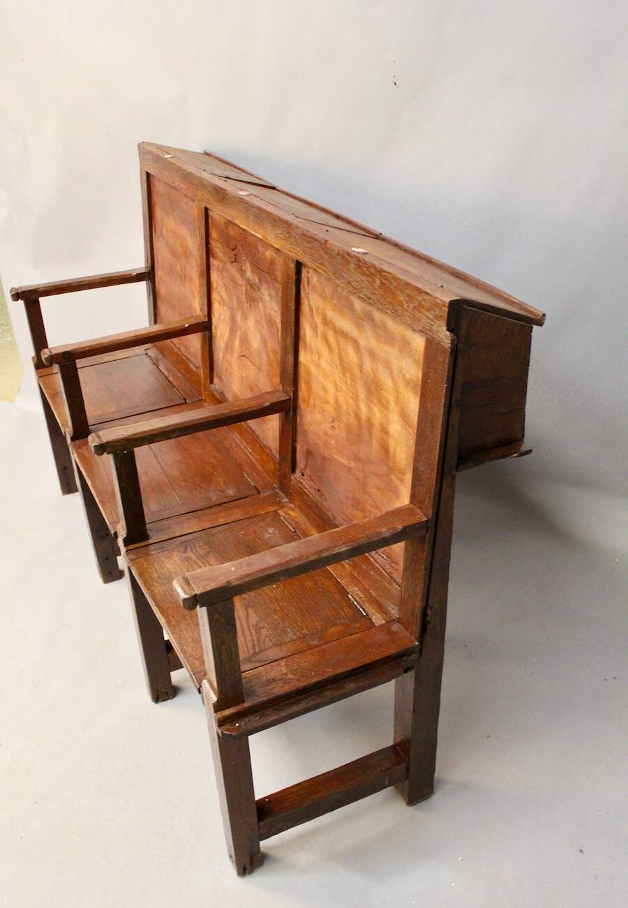 3 Seater Oak Church Bench