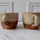Lot de 2 mugs en grès vintage