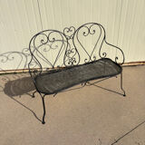 Wrought iron garden bench