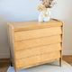 Commode vintage rénovée, années 50 60, chêne blond 