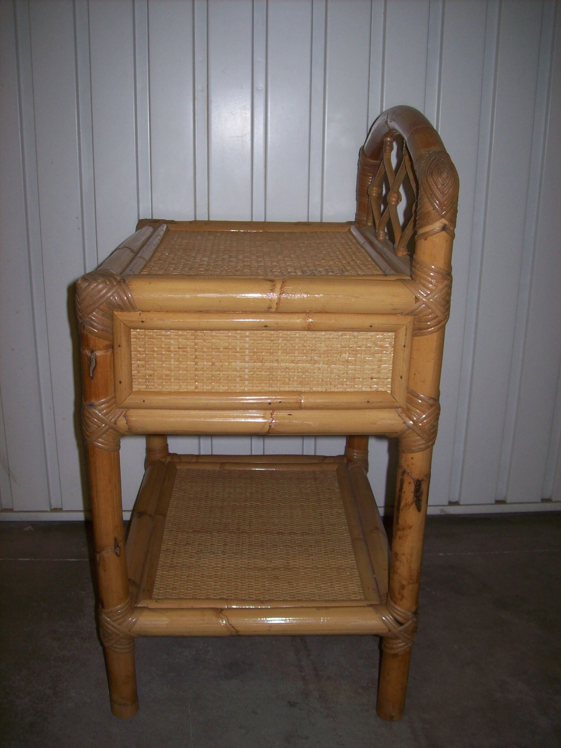 Rattan bedside