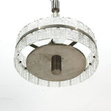 Large '60s Ice Glass Pendant Lamp