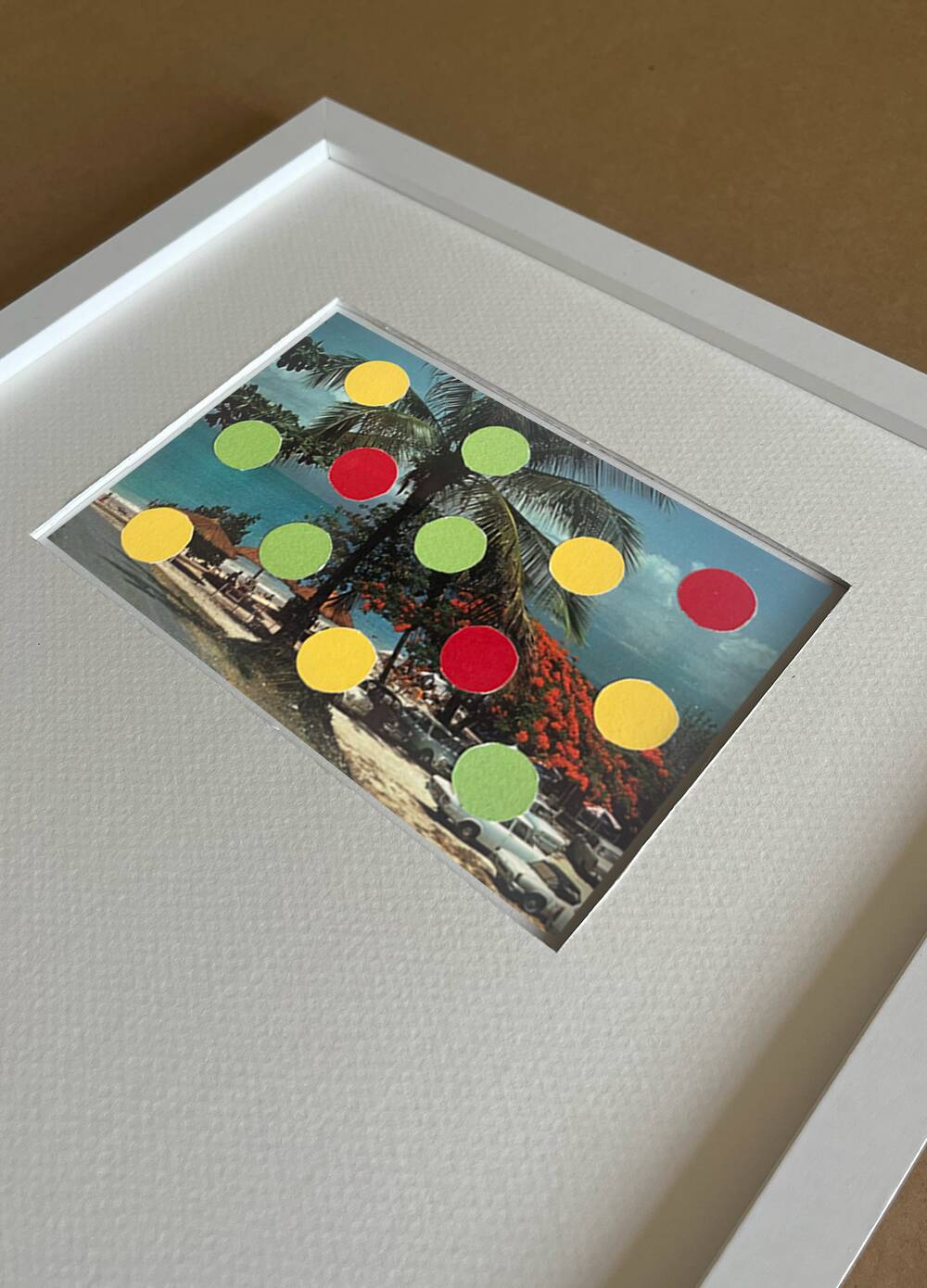 Coconut Sorbet - Collage on Postcard