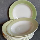 Eight earthenware plates from salins 50s