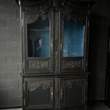 Buffet Normand à deux corps en chêne sculpté