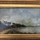 Oil on panel, impressionist coastal view