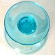 Footed bowl, 1970s, blue bubble glass, 26 cm diameter
