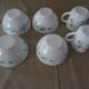 Set of 4 bowls and 2 mugs veronica arcopal small vintage blue flowers
