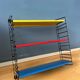 Vintage yellow, red and blue Tomado wall system - shelves - rack - unit