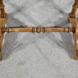 Rare Small Chiffonnière Table in Speckled Amboyna and Cherry, Louis Philippe Period – 19th