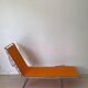 Orange and metal deckchair 1970