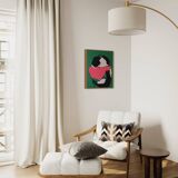 Unique original figurative painting 65x54cm