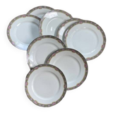 Set of 8 earthenware plates signed KG from the 1930s