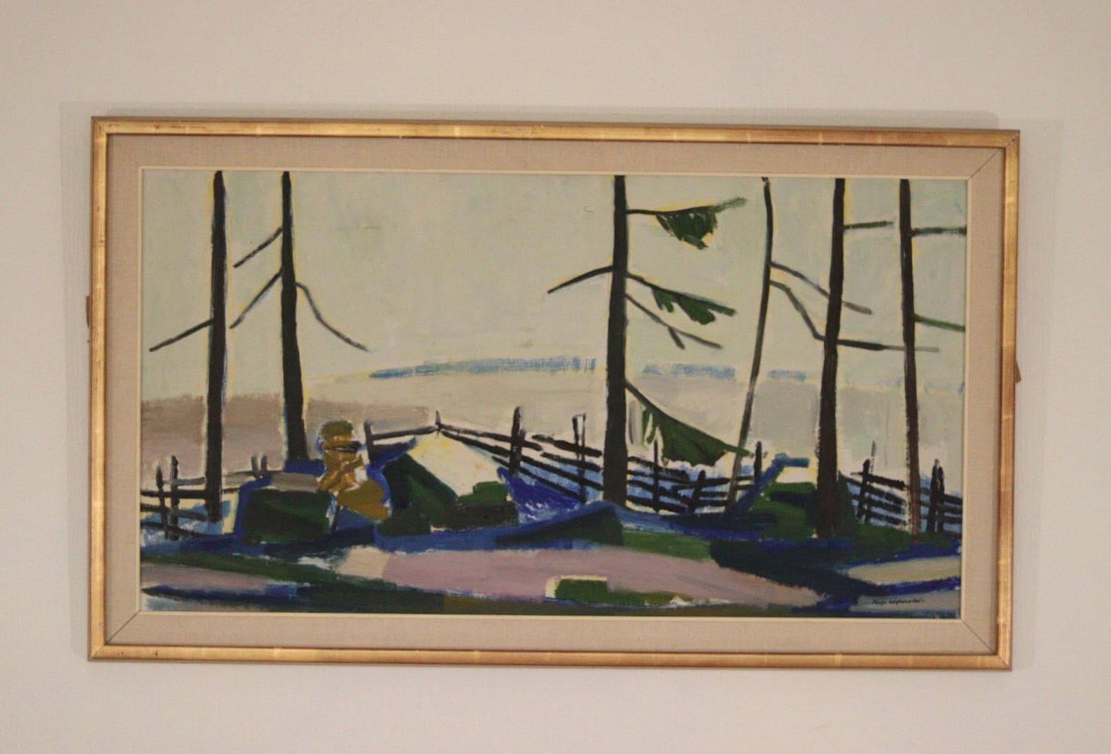 Winter day in the garden by Kåge Liefwendal 1960s