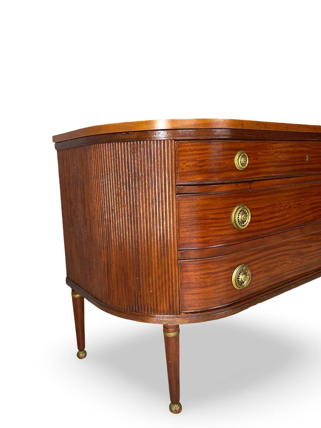 Large half-moon shaped chest of drawers/hall console, 1930s/1940s.