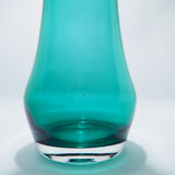 Vase en verre bleu vert Riihimäen Lasi Oy